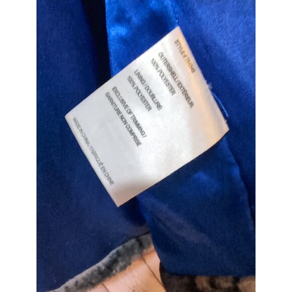 NVLT Coat Large Snake Print Faux Fur Jacket Hooded - Picture 11 of 13